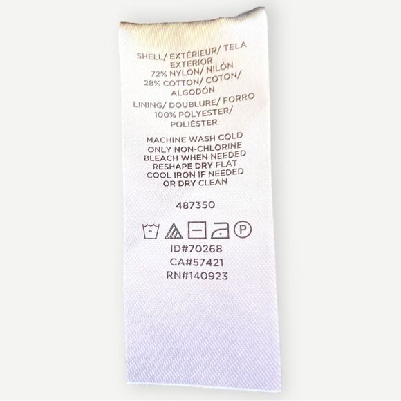 LOFT Black Lace Lined Stretch Waist Asymmetrical Scallop Hem Mini Skirt. 6. - Picture 6 of 7